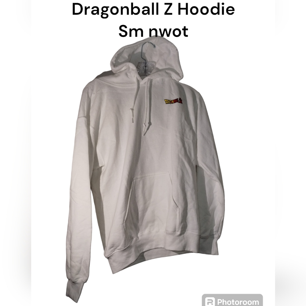 Dragon Ball Z Hoodie Sweatshirt S white 2-sided Toie nwot